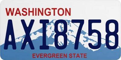 WA license plate AXI8758