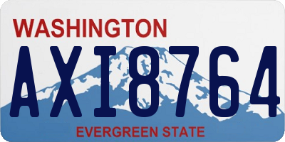 WA license plate AXI8764