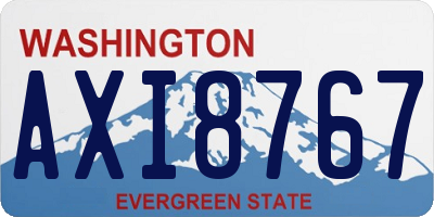 WA license plate AXI8767