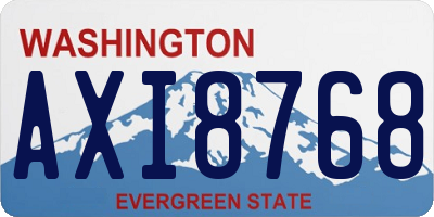 WA license plate AXI8768