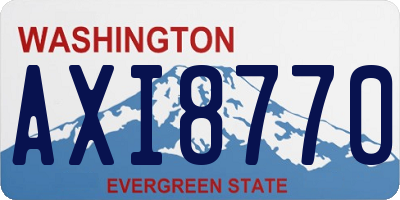 WA license plate AXI8770