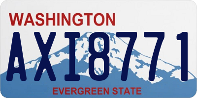 WA license plate AXI8771