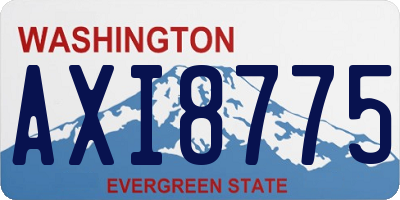 WA license plate AXI8775