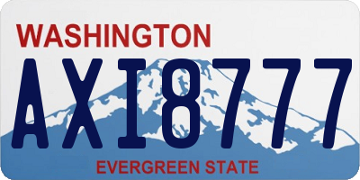 WA license plate AXI8777