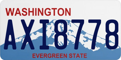 WA license plate AXI8778