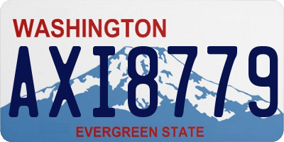WA license plate AXI8779