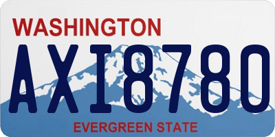 WA license plate AXI8780
