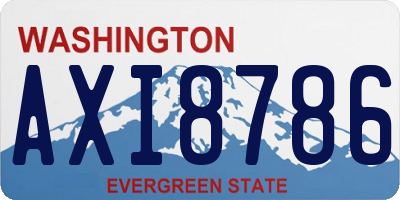 WA license plate AXI8786