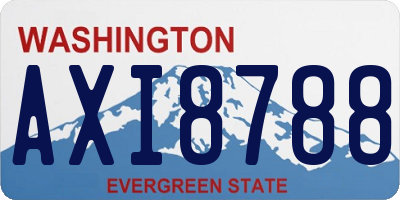 WA license plate AXI8788