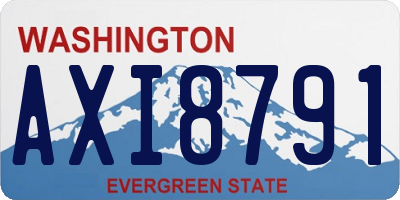 WA license plate AXI8791