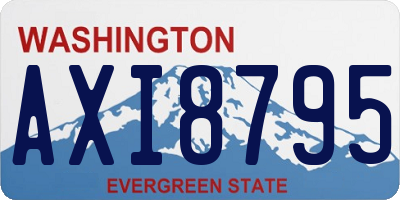 WA license plate AXI8795