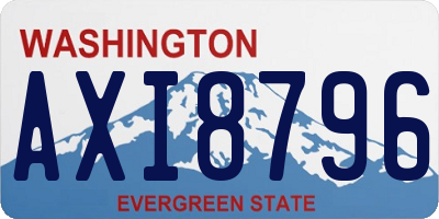 WA license plate AXI8796