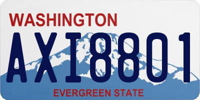 WA license plate AXI8801