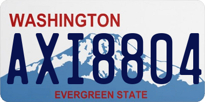 WA license plate AXI8804