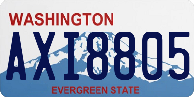 WA license plate AXI8805