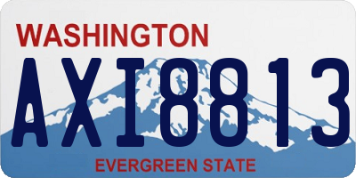 WA license plate AXI8813