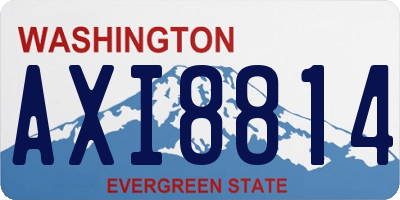 WA license plate AXI8814