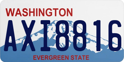 WA license plate AXI8816