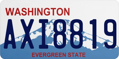 WA license plate AXI8819