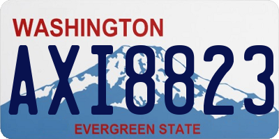 WA license plate AXI8823