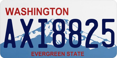 WA license plate AXI8825