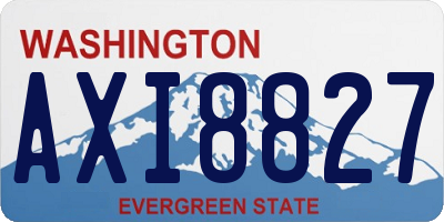 WA license plate AXI8827