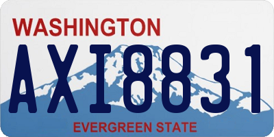WA license plate AXI8831