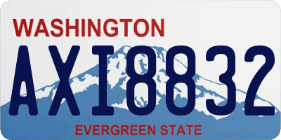WA license plate AXI8832