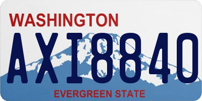 WA license plate AXI8840