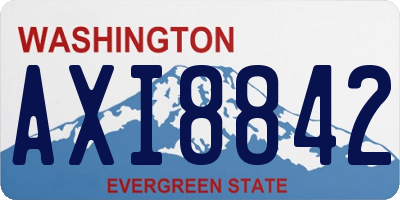 WA license plate AXI8842
