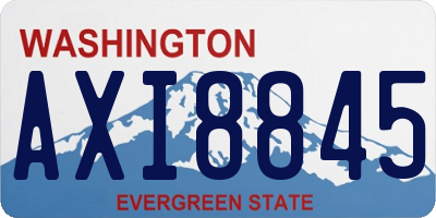 WA license plate AXI8845