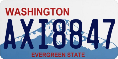 WA license plate AXI8847
