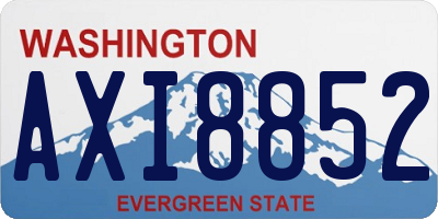 WA license plate AXI8852