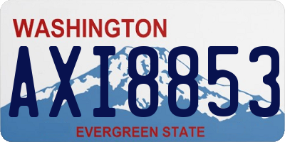 WA license plate AXI8853