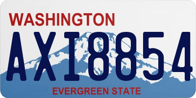 WA license plate AXI8854