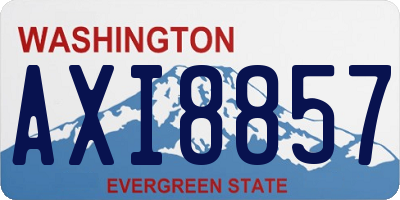 WA license plate AXI8857
