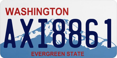 WA license plate AXI8861