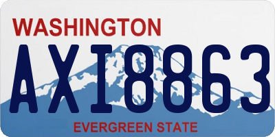 WA license plate AXI8863