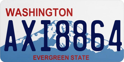 WA license plate AXI8864