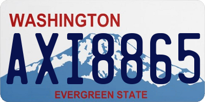 WA license plate AXI8865