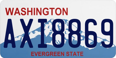 WA license plate AXI8869