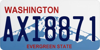 WA license plate AXI8871