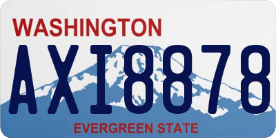 WA license plate AXI8878