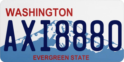 WA license plate AXI8880