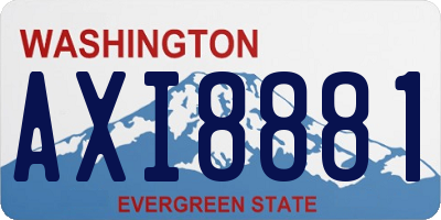 WA license plate AXI8881