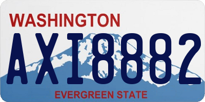 WA license plate AXI8882