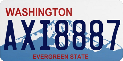 WA license plate AXI8887
