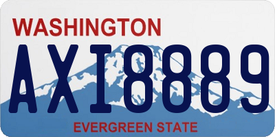 WA license plate AXI8889