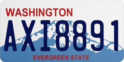 WA license plate AXI8891