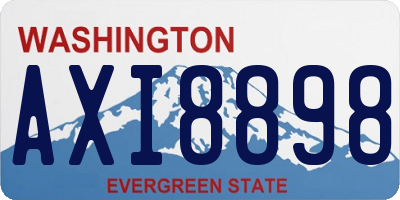 WA license plate AXI8898